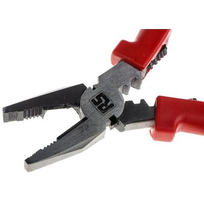 RS PRO Combination Pliers, 200 mm Overall, Straight Tip