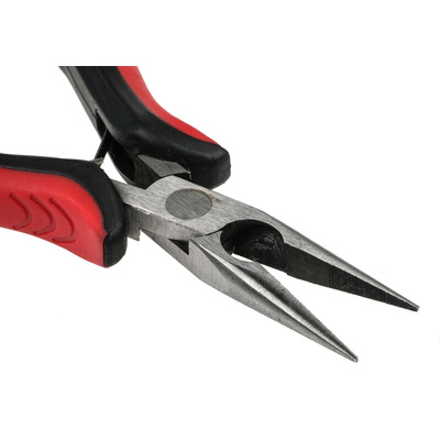 RS PRO Long Nose Pliers, 5.7 in Overall, Straight Tip