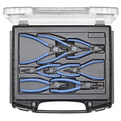 Gedore 8-Piece Circlip Plier Set, Angled, Straight Tip, 300 mm Overall