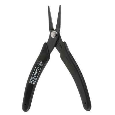 RS PRO Electronics Pliers, Flat Nose Pliers, 150 mm Overall, Straight Tip, ESD