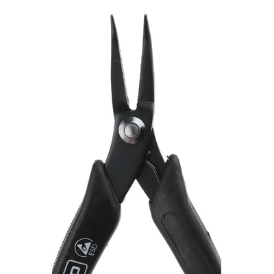 RS PRO Electronics Pliers, Round Nose Pliers, 150 mm Overall, Bent Tip, ESD