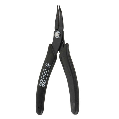 RS PRO Electronics Pliers, Round Nose Pliers, 150 mm Overall, Bent Tip, ESD