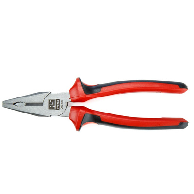 RS PRO Combination Pliers, 200 mm Overall, Straight Tip