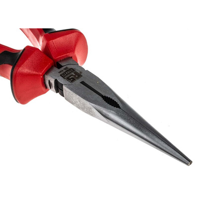 RS PRO Long Nose Pliers, 200 mm Overall, Straight Tip