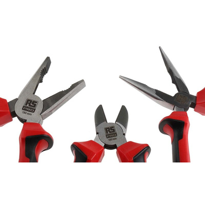 RS PRO 3-Piece Plier Set, 200 mm Overall