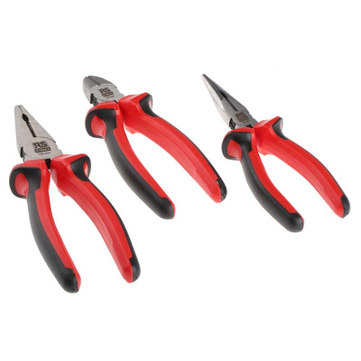 RS PRO 3-Piece Plier Set, 200 mm Overall