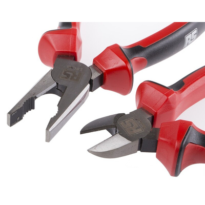 RS PRO 2-Piece Plier Set, 200 mm Overall