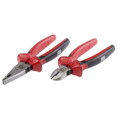 RS PRO 2-Piece Plier Set, 200 mm Overall