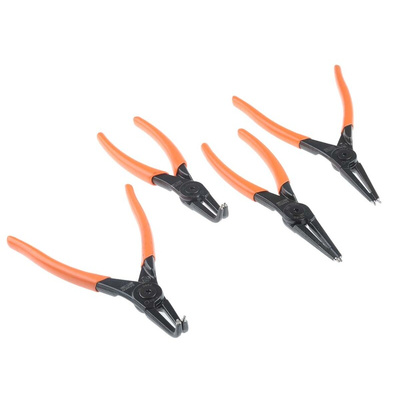 Bahco 4-Piece Circlip Plier Set, 250 mm Overall