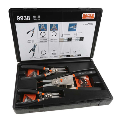 Bahco 3-Piece Circlip Plier Set, 300 mm Overall