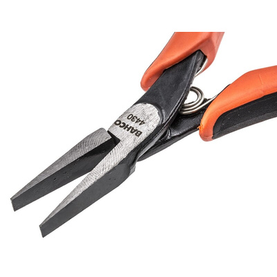 Bahco 4433 Flat Nose Pliers, 135 mm Overall, Straight Tip, 26mm Jaw