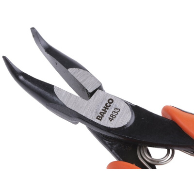 Bahco Long Nose Pliers, 130 mm Overall, Straight Tip, 23mm Jaw