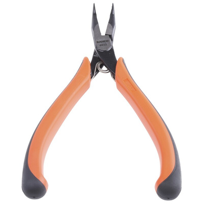 Bahco Long Nose Pliers, 130 mm Overall, Straight Tip, 23mm Jaw