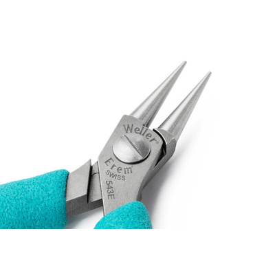 Weller Erem Long Nose Pliers, 120 mm Overall, Straight Tip, 23mm Jaw
