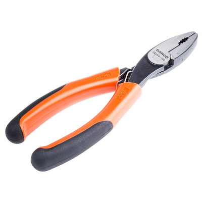 Bahco Combination Pliers, 180 mm Overall, Straight Tip, 36mm Jaw