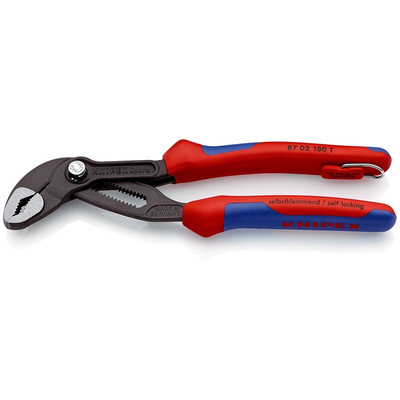 Knipex Cobra® Water Pump Pliers, 180 mm Overall, Angled, Straight Tip, 36mm Jaw