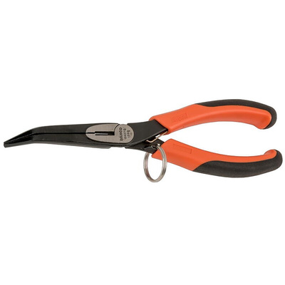 Bahco Long Nose Pliers, 200 mm Overall, Straight Tip, 70mm Jaw