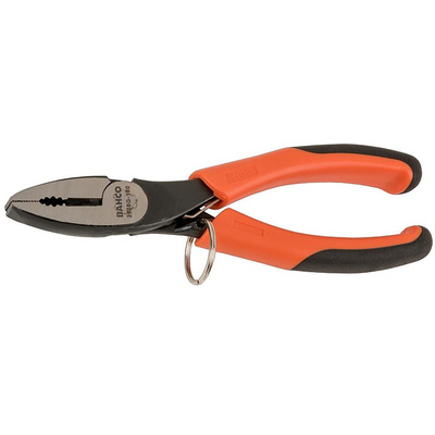 Bahco Combination Pliers, 160 mm Overall, Straight Tip, 33mm Jaw