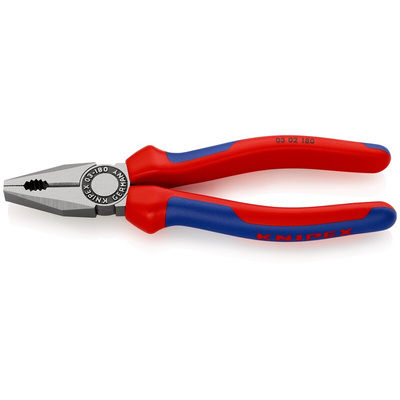 Knipex Combination Pliers, 180 mm Overall, Straight Tip