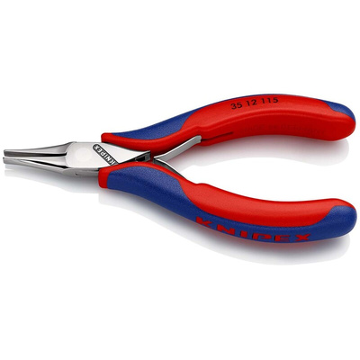 Knipex 35 12 Electronics Pliers, Flat Nose Pliers, 115 mm Overall, Flat, Straight Tip, 22.5mm Jaw
