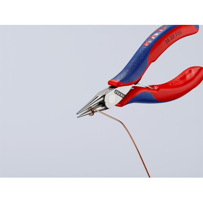 Knipex 35 32 Long Nose Pliers, 115 mm Overall, Straight Tip, 22.5mm Jaw
