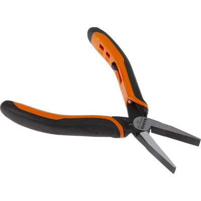 Bahco Flat Nose Pliers, 140 mm Overall, Straight Tip, 40mm Jaw