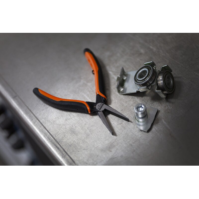 Bahco Flat Nose Pliers, 140 mm Overall, Straight Tip, 40mm Jaw