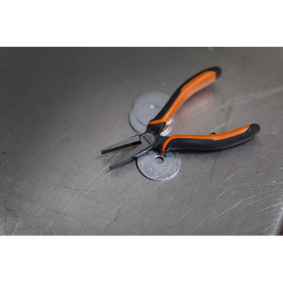 Bahco Flat Nose Pliers, 140 mm Overall, Straight Tip, 40mm Jaw