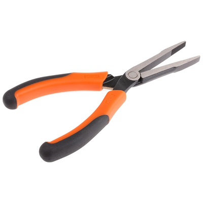 Bahco 2421 Flat Nose Pliers, 180 mm Overall, Straight Tip, 64mm Jaw