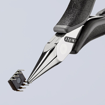 Knipex 35 22 Long Nose Pliers, 115 mm Overall, Straight Tip, 22.5mm Jaw, ESD