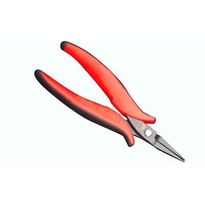 RS PRO Long Nose Pliers, 155 mm Overall, Straight Tip, 28mm Jaw