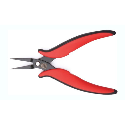 RS PRO Long Nose Pliers, 155 mm Overall, Straight Tip, 28mm Jaw