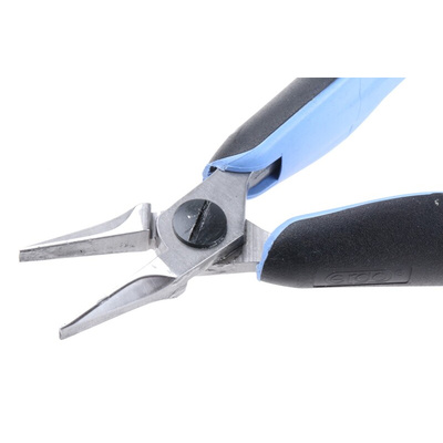Lindstrom RX 7490 Electronics Pliers, Flat Nose Pliers, 146.5 mm Overall, Straight Tip, 20mm Jaw, ESD