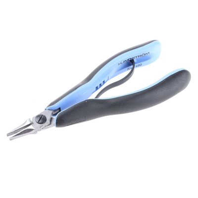 Lindstrom RX 7490 Electronics Pliers, Flat Nose Pliers, 146.5 mm Overall, Straight Tip, 20mm Jaw, ESD