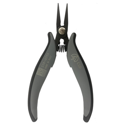 RS PRO Flat Nose Pliers, 154 mm Overall, Straight Tip, 25mm Jaw, ESD
