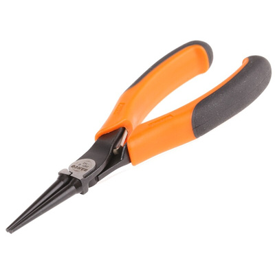 Bahco Round Nose Pliers, 140 mm Overall, 37mm Jaw