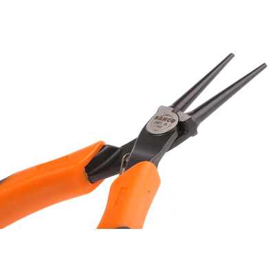 Bahco Round Nose Pliers, 140 mm Overall, 37mm Jaw
