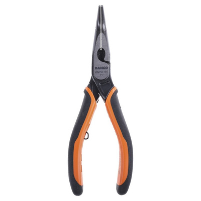 Bahco Long Nose Pliers, 160 mm Overall, Straight Tip, 46mm Jaw