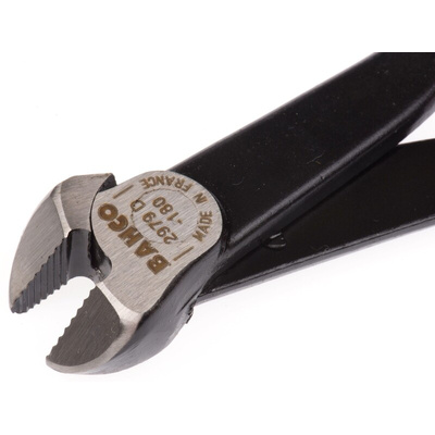 Bahco 2979 Flat Nose Nut Plier, 180 mm Overall, Straight Tip, 12mm Jaw
