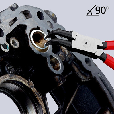 Knipex Circlip Pliers, 170 mm Overall, Angled Tip