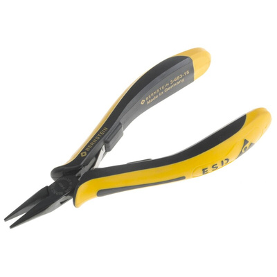 Bernstein Long Nose Pliers, 130 mm Overall, Straight Tip, ESD