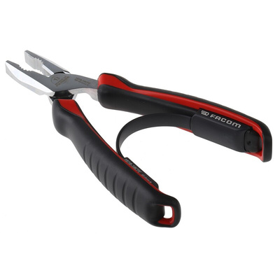 Facom Combination Pliers, 185 mm Overall, Straight Tip, 36mm Jaw