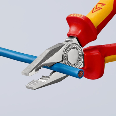 Knipex Combination Pliers, 160 mm Overall, Straight Tip, VDE/1000V