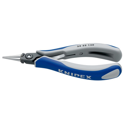 Knipex 34 32 Electronics Pliers, Round Nose Pliers, 133 mm Overall, Straight Tip, 24mm Jaw