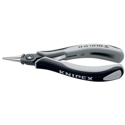 Knipex 34 32 Electronics Pliers, Round Nose Pliers, 134 mm Overall, Straight Tip, 24mm Jaw, ESD