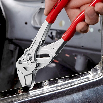 Knipex 86 03 Plier Wrench, 150 mm Overall, Flat, Straight Tip, 27mm Jaw