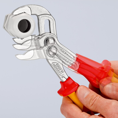Knipex Cobra® Water Pump Pliers, 250 mm Overall, Flat, Straight Tip, VDE/1000V, 46mm Jaw