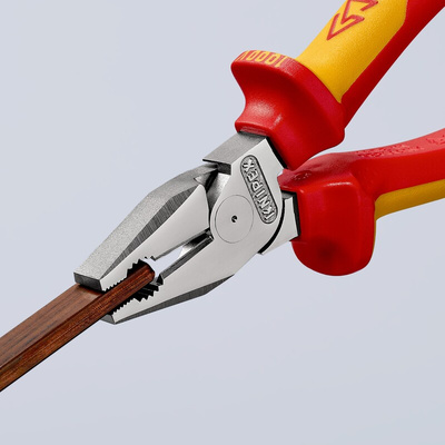 Knipex Combination Pliers, 225 mm Overall, Straight Tip, VDE/1000V