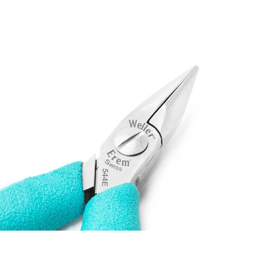 Weller Erem Long Nose Pliers, 120 mm Overall, Straight Tip, 23mm Jaw, ESD