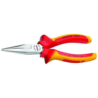 Gedore 1552120 Long Nose Pliers, 200 mm Overall, Straight Tip, 75,7mm Jaw